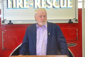 Kings South MLA Keith Irving announced provincial funding totaling $40,000 for the Wolfville and Greenwich fire departments on Nov. 13.