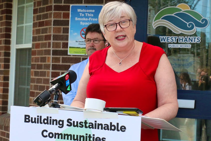 On July 18, Bernadette Jordan, the federal minister of Rural Economic Development, announced a $554,000 investment through the Green Infrastructure Stream of the Investing in Canada infrastructure plan for upgrading Hantsport’s water and wastewater lines.