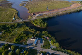 In order to accommodate the construction of the initial Highway 101, a causeway was installed between Windsor and Falmouth, cutting off the Avon River and creating Lake Pisiquid. — Photo courtesy of Alex Hanes
