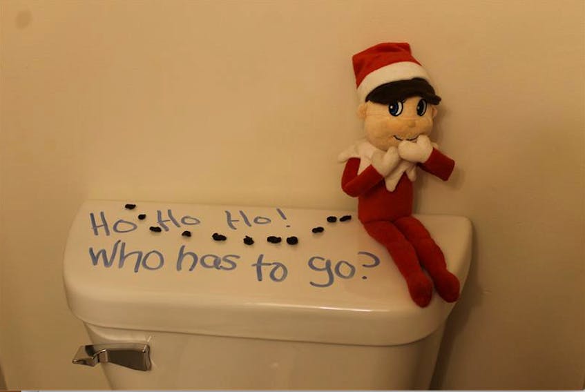 Ho, ho, ho, who has to go? Chippy, apparently. Nowhere is sacred from elf mischief!