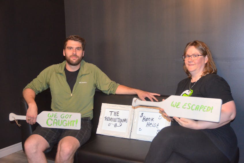 Laurent Jacquard and Tanya Doucette, the brother-sister duo who founded, own and manage Breakout 902, Coldbrook’s destination for escape room events.