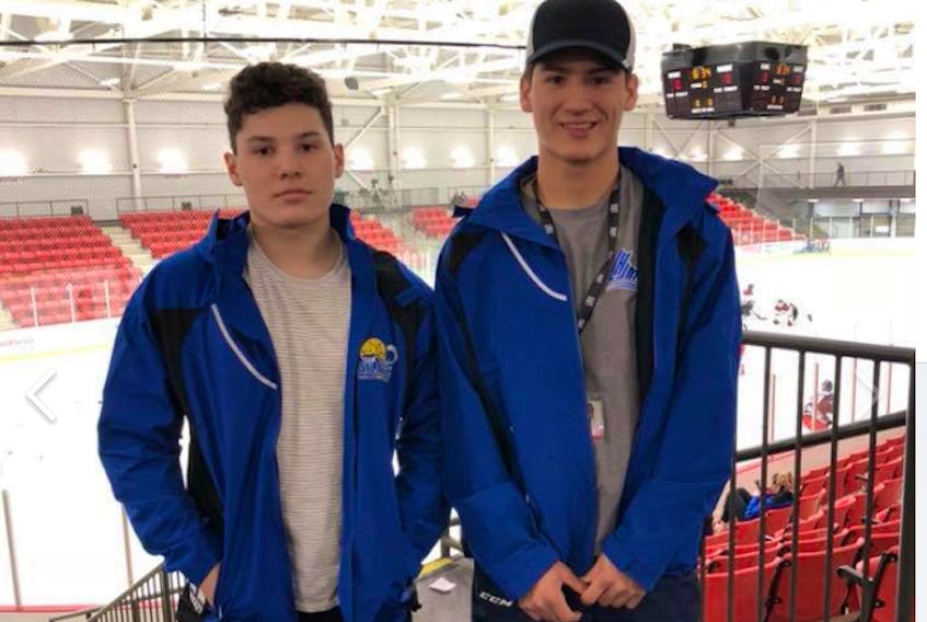 Ashton Paul, left, and Sonny Kabatay, both of Membertou, were two of the many shining stars at the National Aboriginal Hockey Championships that wrapped up over the weekend. The eight-day competition, held at the Membertou Sport and Wellness Centre, featured 10 male and 10 female teams from across Canada. The Team Atlantic boys team was comprised mostly of players from Eskasoni and Membertou, while the girls squad included six players from Eskasoni and one from Sydney. British Columbia won the boys championship, while Manitoba claimed the girls title.
