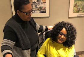 Mentoring Plus Strategy’s African Nova Scotian community engagement facilitator Tracy Dorrington-Skinner talks with Truro’s Glenda Talbot-Richards about how the Strategy can engage seniors to share their knowledge and experience through mentoring.