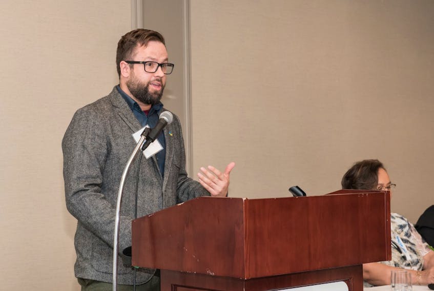 Executive director Alec Stratford at the Nova Scotia College of Social Workers conference in 2019.