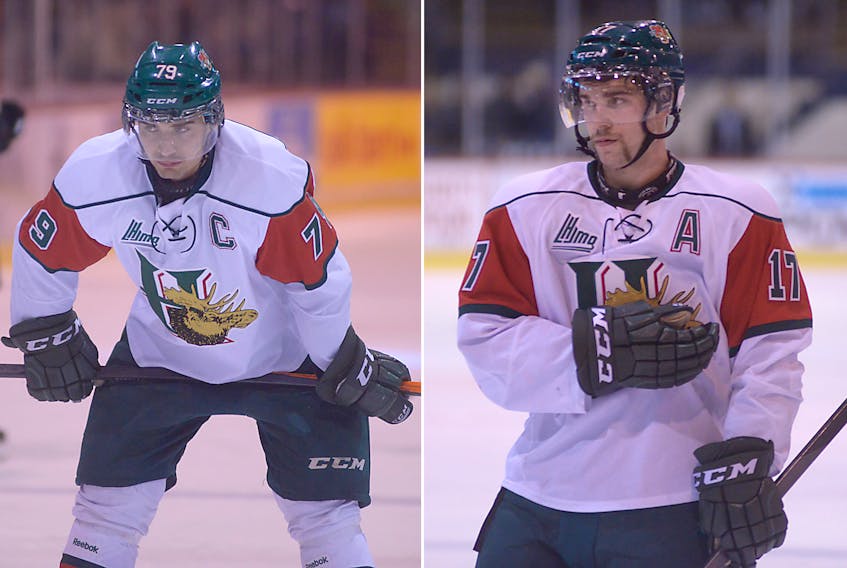 Brent Andrews and Darcy Ashley were key contributors to the Halifax Mooseheads Memorial Cup victory in 2013.
