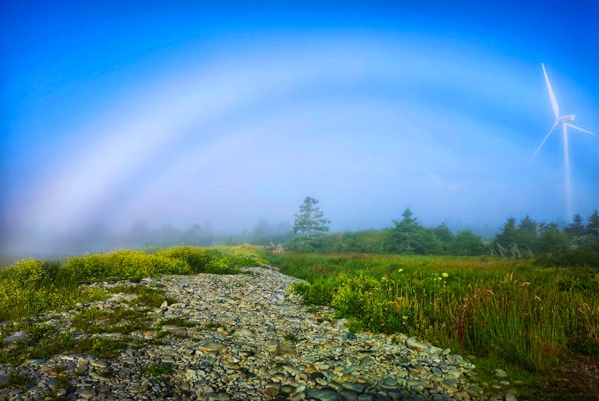 This "fog bow" caught Milton D’Eon’s eye at the Pubnico Point wind farm in Lower West Pubnico, N.S., last week.