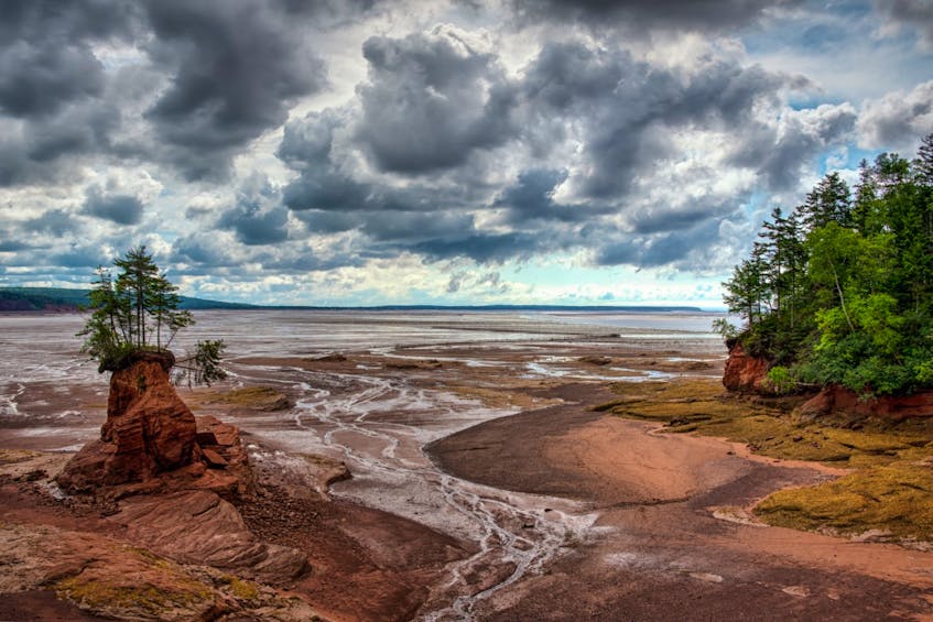 This moody photo was taken at low tide at Solely Cove in Lower Economy, NS.  George Sutherland was there to capture nature’s awesome display. If you’re considering a unique stay-cation in Nova Scotia, this area has lots to offer!  You’ll find Lower Economy on the shore of the Minas Basin, between Five Islands Provincial Park and the Dutchman’s Cheese Farm.