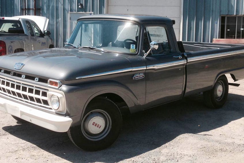 Despite Garry having worked on his old 1965 Ford F-100 for the past 25 years, the project is near completion but still on-going.