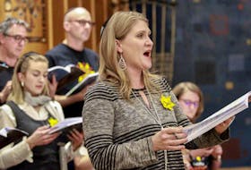 
Nova Scotia soprano Jane Archibald is seen during rehearsal with the Camerata Singers performance of Annelies, a choral work based on The Diary of Anne Frank, at the Shaar Shalom Synagogue in Halifax Tuesday, Nov. 6. - Tim Krochak
