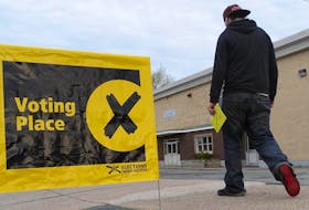 
A voter with card in hand walks up to a polling station located in Dartmouth on May 30, 2017. Millenials will be the single largest voting block in Canada in the upcoming 2019 election. - The Chronicle Herald
