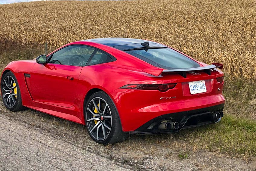 
The 2019 Jaguar F-Type SVR AWD coupe is powered by a 575-horsepower, supercharged, 5.0-litre, V8 engine that makes 700 lb.-ft. of torque.- Richard Russell
