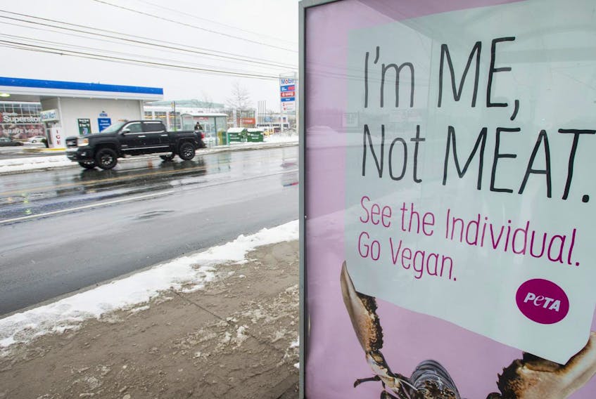 
A new PETA ad on Joseph Howe Drive encourages people to not eat lobster. PETA has also placed ads on Barrington Street and Windmill Road in Dartmouth. (Ryan Taplin/ The Chronicle Herald)
