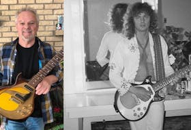 
April Wine founder Myles Goodwyn poses with his 1962 Gibson Melody Maker guitar, which he got back over the holidays after it was stolen in 1972. - Myles Goodwyn via Facebook
