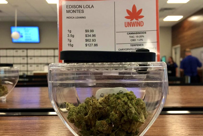 A sample of one of the marijuana varieties available at the NSLC.