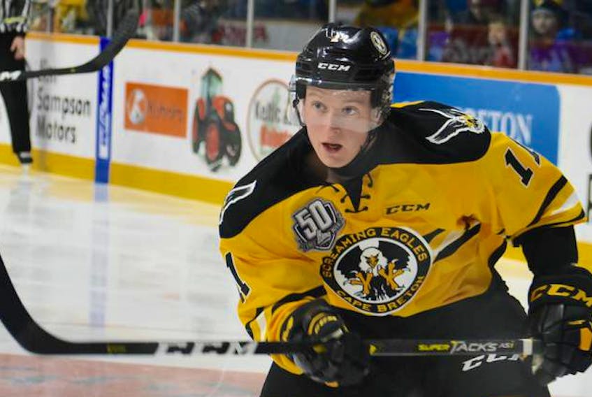 
The Cape Breton Screaming Eagles acquired Sydney native Derek Gentile from the Charlottetown Islanders during the recently completed QMJHL trade period. - Jeremy Fraser

