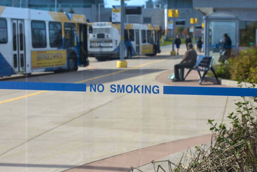 
A bus shelter displays a no smoking sign at the Lacewood Terminal in October. - Ryan Taplin/The Chronicle Herald

