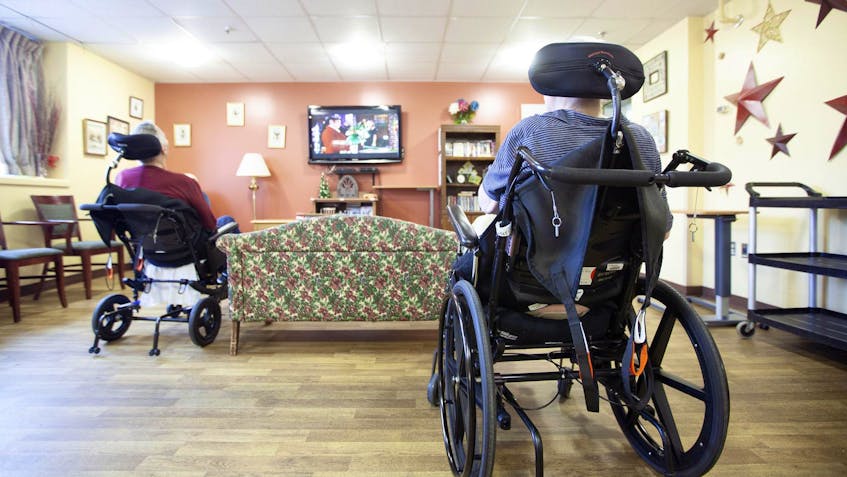 Residents of Saint Vincent’s Nursing Home watch television on Monday afternoon. The group that represents non-profit nursing homes, which has grown to include some privately owned residences, hopes Stephen McNeil’s government will move quickly to hire more people and implement other recommendations in last week’s report from the expert panel on long-term care.