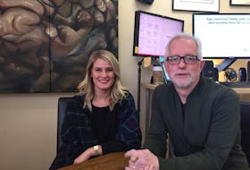 
Lindsay Wallace, a doctoral student in psychology at Dalhousie University, and Dr. Kenneth Rockwood have co-authored a study that concludes a person's frailty is a bigger risk factor than brain plaque in developing dementia. They’re shown in their offices at Camp Hill Hospital. - John McPhee
