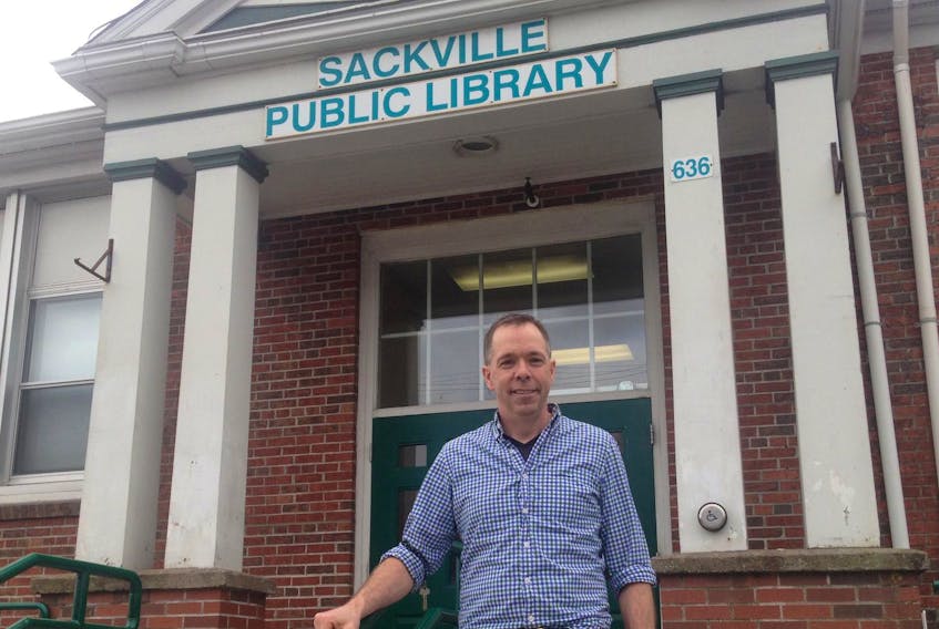 
Ken Williment is the branch manager at the Sackville Public Library. He says the library is more of a community centre, where it focuses on issues like food security through programs like Teen Zone, which helps young people prepare healthy food. (Suzanne Rent)
