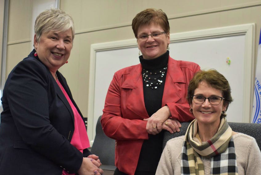 
From left, South Shore-St. Margaret’s MP Bernadette Jordan, MODL Mayor Carolyn Bolivar-Getson and Lunenburg Mayor Rachel Bailey took the time to reflect on their experiences and successes as female politicians. (Josh Healey)
