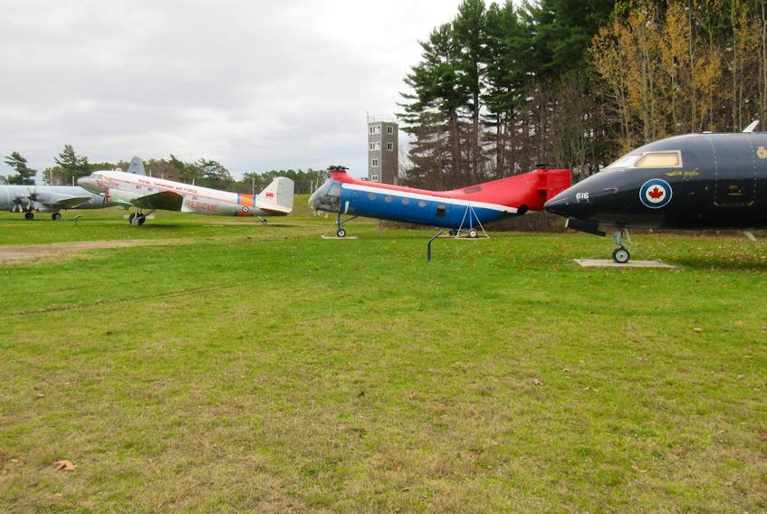 
Shown here is a view of the Greenwood Military Aviation Museum Air Park looking south and showing four of the 11 different aircraft on display. (Malcolm Uhlman)
