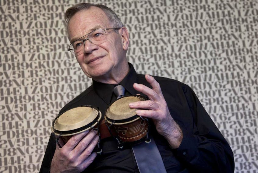 
Harris Sullivan is seen in this 2012 file photo with the bongo drums he used for his poetry. 
