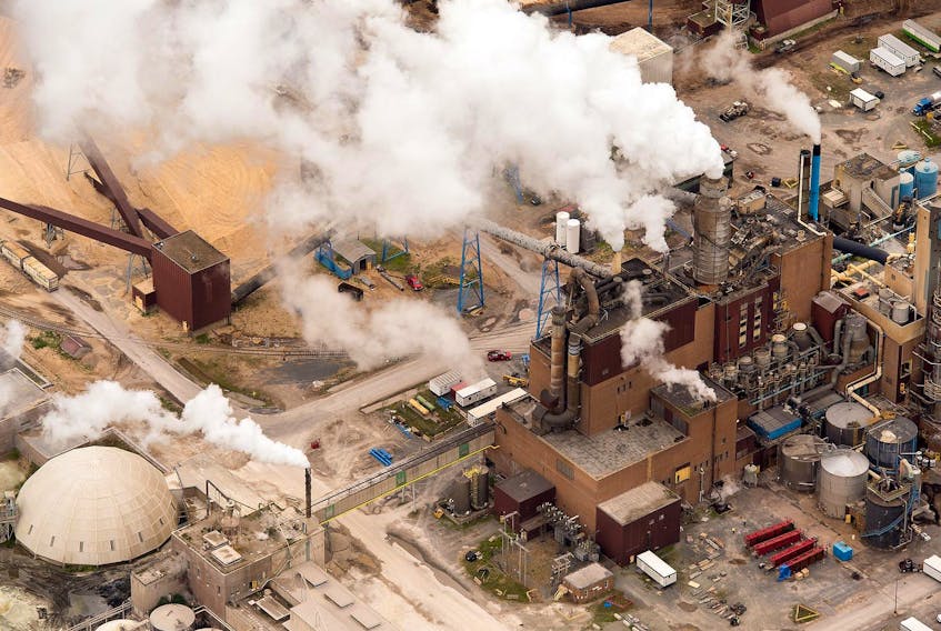 
The Northern Pulp mill at Abercombie Point, Pictou County, as seen from above. Northern Pulp, August 21, 2014 

