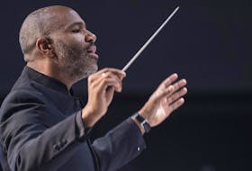 
Daniel Bartholomew-Poyser conducts Symphony Nova Scotia during a family series performance at Pier 21 in February. 
