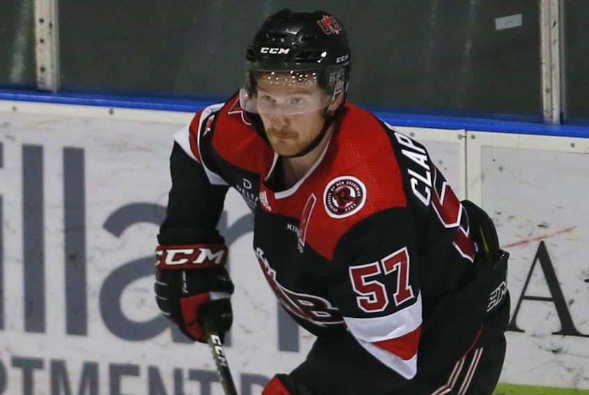
UNB Reds forward Christopher Clapperton was named the AUS men’s hockey league most valuable player on Thursday. (Tim Krochak/The Chronicle Herald)
