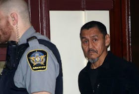 
Christopher Samuel Terriak is led into Halifax provincial court Monday for a dangerous-offender hearing. Terriak, 55, is being sentenced for sexually assaulting a man in a parking garage in November 2016. - Eric Wynne
