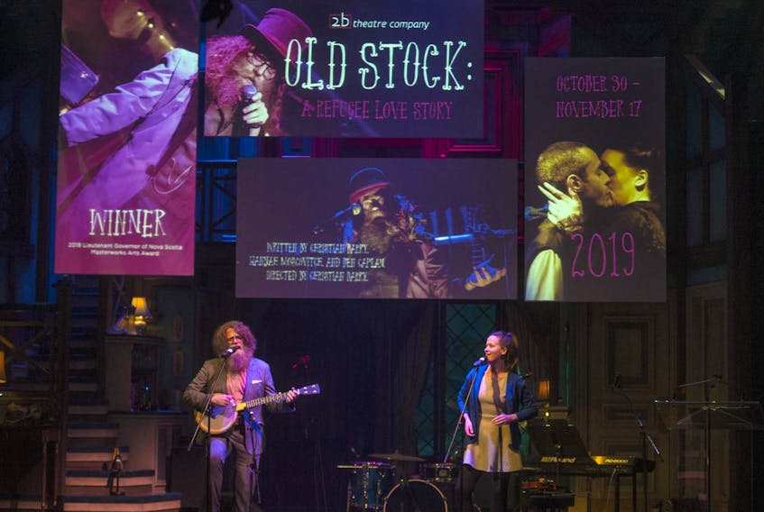 
Ben Caplan and Mary Fay Coady perform a song from Old Stock: A Refugee Love Story at Neptune’s 2019-20 season launch on Wednesday afternoon. - Ryan Taplin
