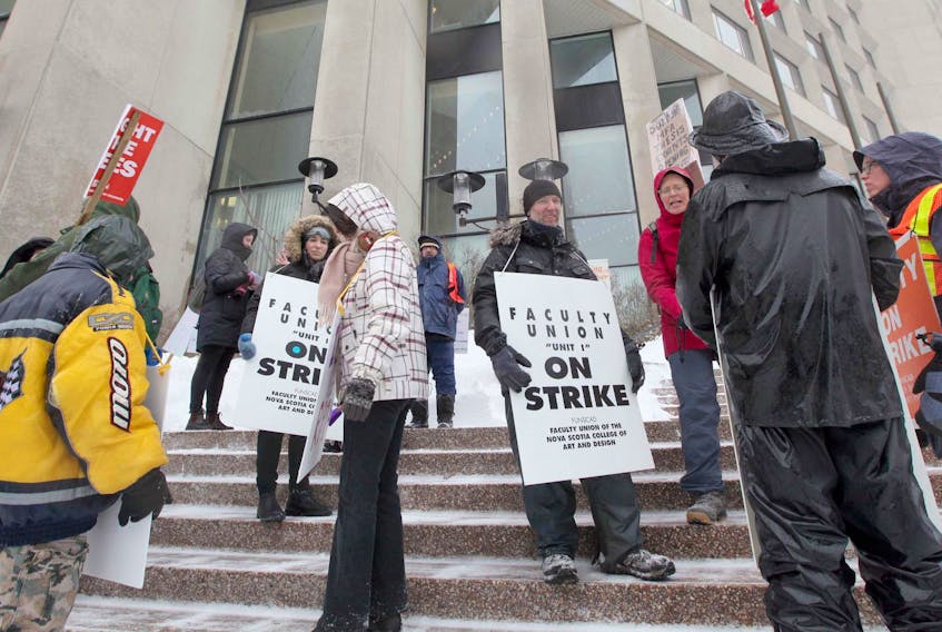 
Ninety-five full-time, pro-rated and regular part-time faculty and librarians at the Nova Scotia College of Art and Design went on strike on March 1. - File
