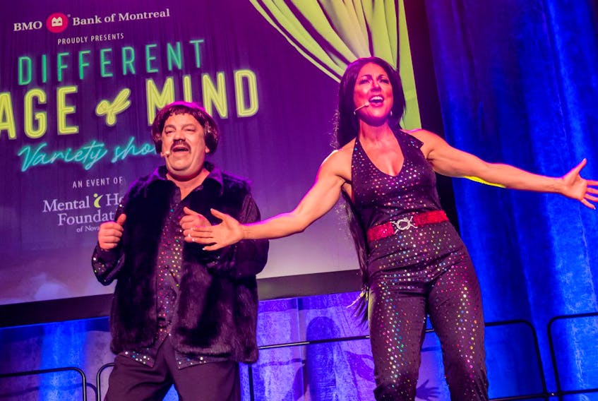 
The variety show, A Different Stage of Mind, raised $200,000 for the Mental Health Foundation of Nova Scotia. Cyril Lunney and Catherine Campbell perform as Sonny & Cher. - Stoo Metz Photography
