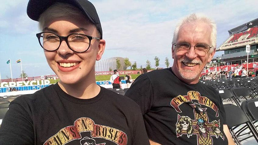 
Stephen Nauss, right, is shown with his son Anthony at a Guns N’ Roses concert in Ottawa during the Summer of 2017. - Contributed
