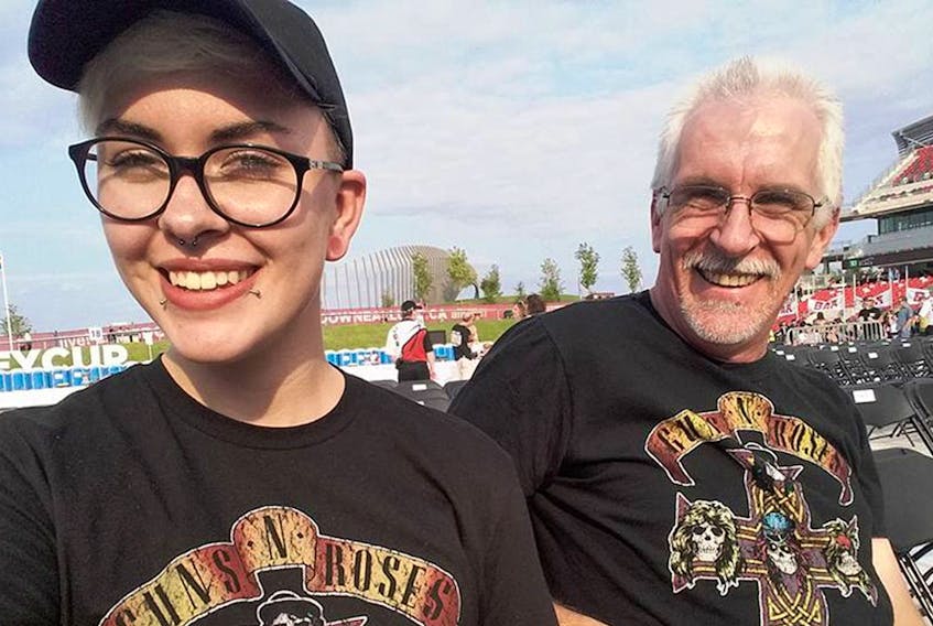 
Stephen Nauss, right, is shown with his son Anthony at a Guns N’ Roses concert in Ottawa during the Summer of 2017. - Contributed
