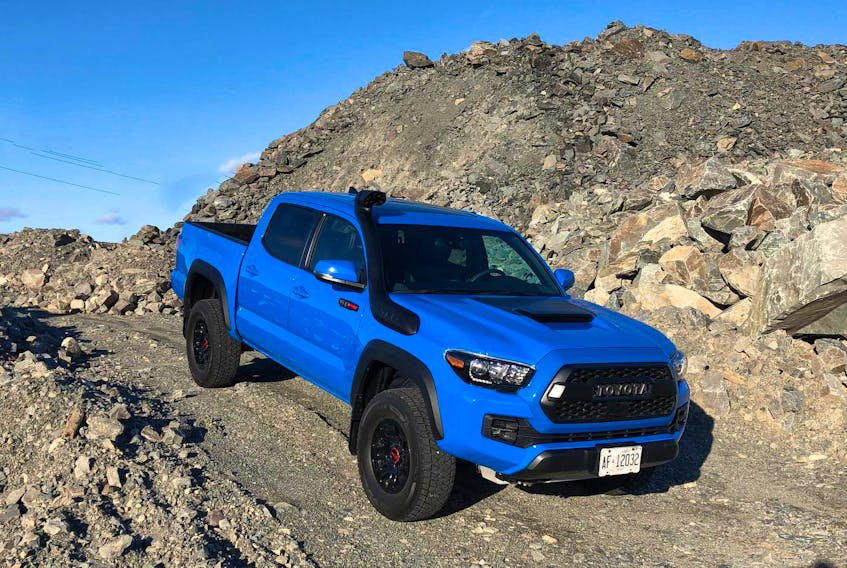 
The 2019 Toyota Tacoma TRD Pro is powered by a 278-horsepower, 3.5-litre, V6 engine that makes up to 265 lb.-ft. of torque. 
