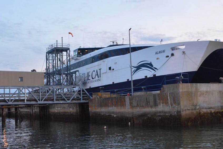 The Cat Ferry is shown at the Yarmouth Ferry Terminal.