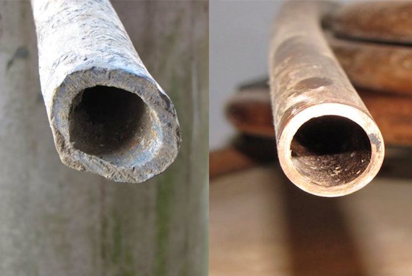 
If you need to identify the type of pipe that brings water into your home, look at the pipe that comes into your building to your water meter. If it is a grey-coloured pipe, it is most likely lead; if it is more of a copper colour, then it is most likely a copper line. The pipe may need to be scraped a bit to see it clearly.
