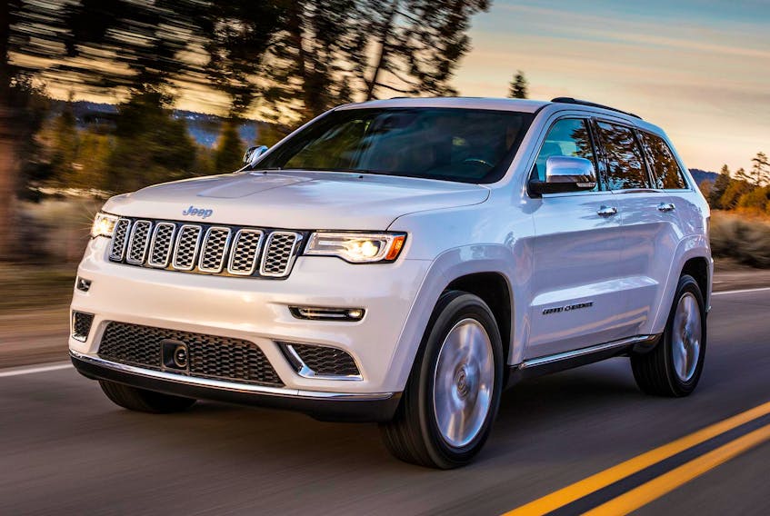 
The Grand Cherokee is available with four different engines: a 295-horsepower, 3.6-litre V6; a 390-hp, 5.7-litre V8; a 475-hp 6.4-litre V8 and a supercharged, 6.2-litre V8 belting out 707 hp. The Cherokee is pictured here in Summit trim, which is powered by the 5.7-litre V8. -FCA
