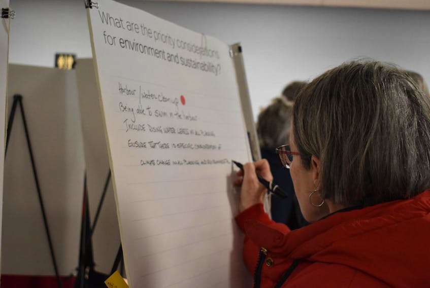 
A resident shares her concerns during Project Lunenburg’s kickoff in February. The town is set to host a housing workshop on April 24.
