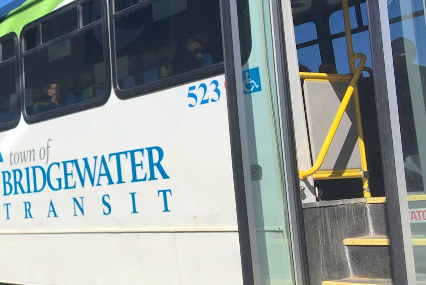 
The Town of Bridgewater has operated the transit system for 18 months with one 22-passenger bus travelling between significant points in the community. - Herald file
