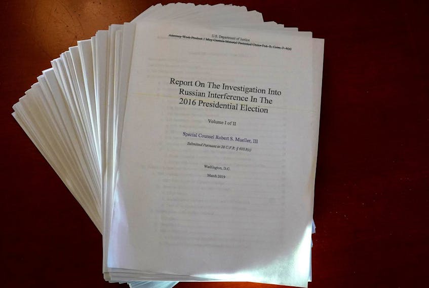 
The Mueller Report on the Investigation into Russian Interference in the 2016 Presidential Election is pictured in New York, New York, U.S., April 18. - Carlo Allegri/Reuters
