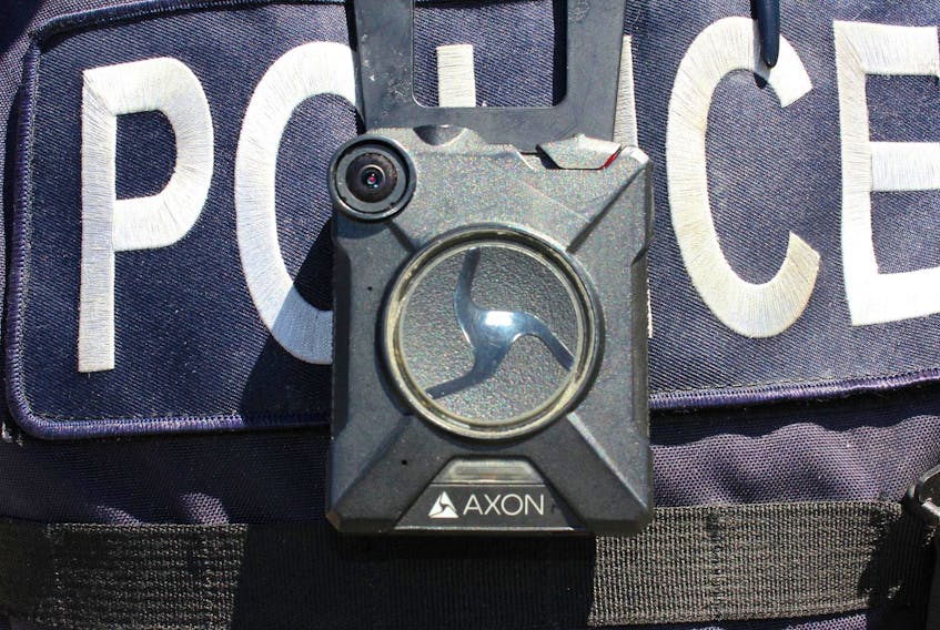 
This Axon body camera was issued to Kentville police officers in May 2018. The Halifax, Nova Scotia: Street Checks report recommended Halifax Regional Police use similar devices, but the police force has expressed reservations about the technology before. - Ian Fairclough
