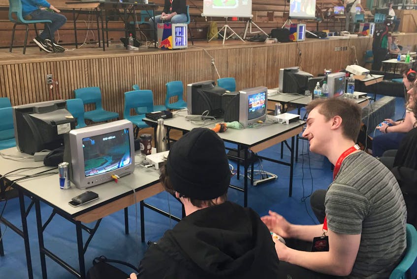 
Competition took place on multiple fronts Sunday in Halifax at Sexton Memorial Gymnasium, where the Kings of Hali 4 video game tournament was staged over the weekend. - Tim Arsenault/The Chronicle Herald
