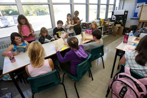 
Bell Ayr Elementary School students during a reading period in 2009. 

