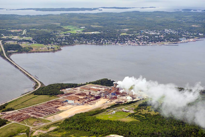 
The Northern Pulp mill is seen in Abercrombie Point in 2014, with the Town of Pictou in the background. - File
