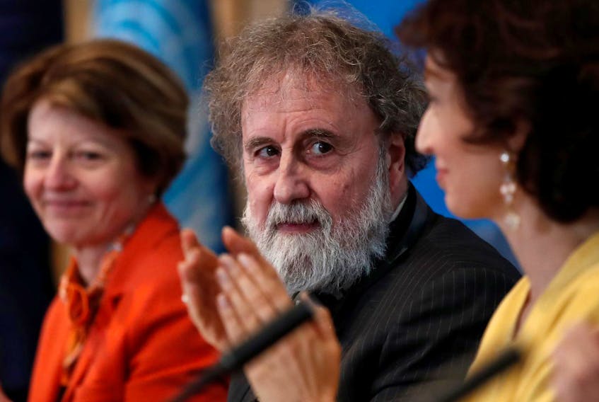 
Former IPBES (Intergovernmental Science-Policy Platform on Biodiversity and Ecosystem Services) Chair Robert Watson is applauded as he attends a news conference on the launching of a landmark report on the damage done by modern civilisation to the natural world by the IPBES at the UNESCO headquarters in Paris, France, May 6, 2019. - Reuters

