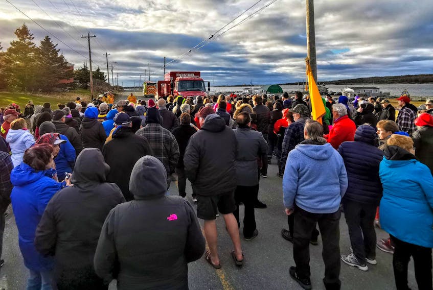 
A recent rally outside the hospital in Canso, Nova Scotia drew a large crowd. - Contributed
