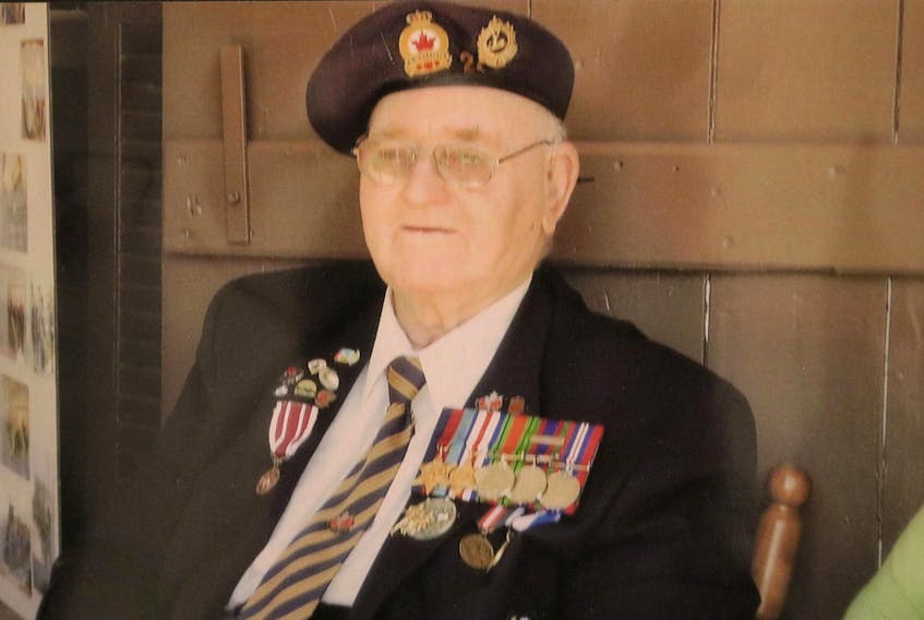 
James Winn in his legion colours. Winn served in the Second World War. His first experience of combat was rushing Juno Beach on D-Day. - Contributed

