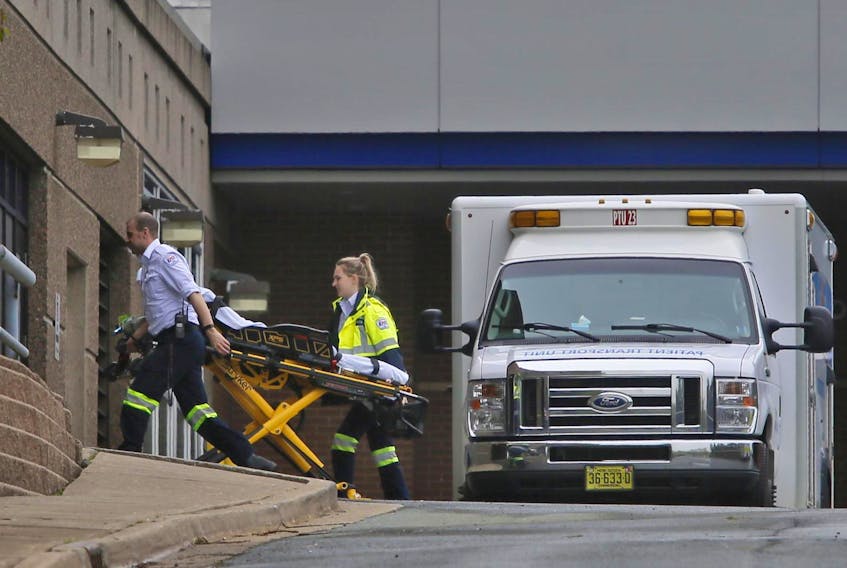 
An EHS ambulance crew arrives at the Halifax Infirmary on Monday. June 3, 2019. Tim Krochak/The Chronicle Herald
